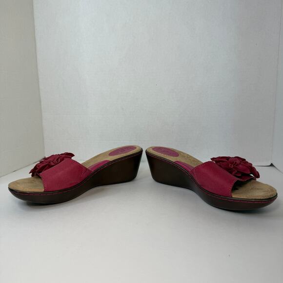 B.O.C. Born Concepts Lilibet Magenta Raspberry Pink Wedge Heel Sandals Size 8 - Picture 4 of 10